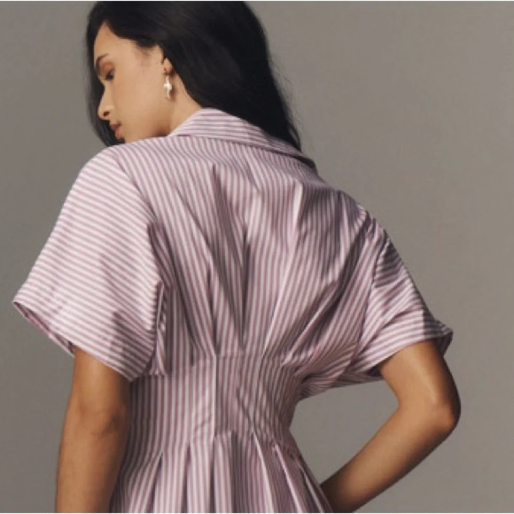 Anthropologie The Tobie Button-Front Pleated Shirt Dress - Picture 10 of 14
